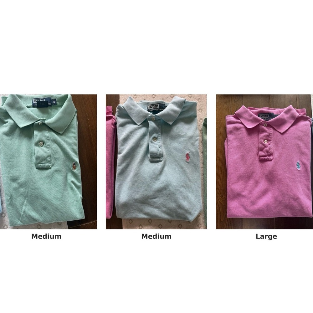 Men’s Polo Ralph Lauren Shirt Set - Green, Blue, and Pink